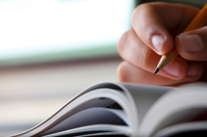 student studying